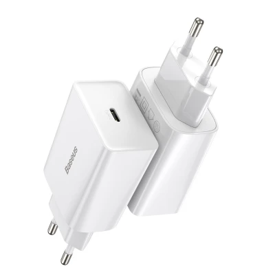 Baseus Speed Mini Quick Charger bílá USB-C PD 3A 20W nabíječka