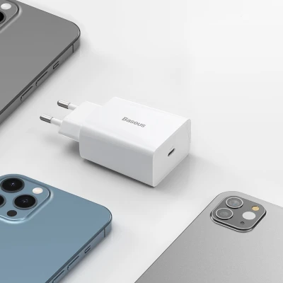 Baseus Speed Mini Quick Charger bílá USB-C PD 3A 20W nabíječka