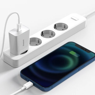 Baseus Speed Mini Quick Charger bílá USB-C PD 3A 20W nabíječka