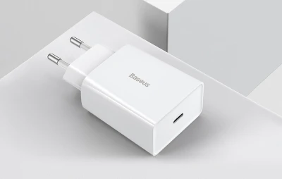 Baseus Speed Mini Quick Charger bílá USB-C PD 3A 20W nabíječka