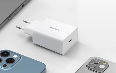 Baseus Speed Mini Quick Charger bílá USB-C PD 3A 20W nabíječka