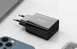 Baseus Speed Mini Quick Charger, USB-C, PD, 3A, 20W (černá)
