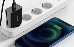 Baseus Speed Mini Quick Charger, USB-C, PD, 3A, 20W (černá)
