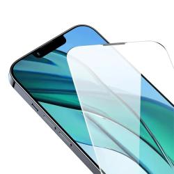 Baseus Tvrzené sklo Corning pro iPhone 13/13 Pro/14 se zabudovaným prachovým filtrem