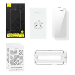 Baseus Tvrzené sklo Corning pro iPhone 13 Pro Max/14 Plus se zabudovaným prachovým filtrem