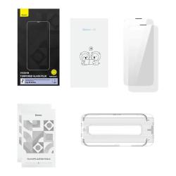 Baseus Tvrzené sklo Corning pro iPhone 14 Pro se zabudovaným prachovým filtrem