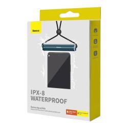 Baseus Vodotěsné pouzdro na telefon AquaGlide s cylindrickým posuvným zámkem (modré)