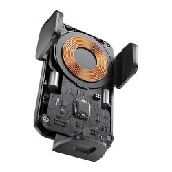 Baseus Wisdom Bezdrátové nabíjení Ventilační držák telefonu do auta (černý)