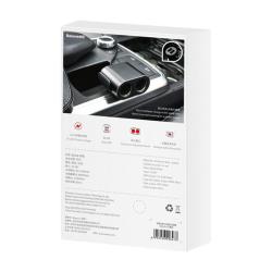 Baseus Zásuvka zapalovače s rozbočovačem 2xUSB 3,1A 100W - černá (VÝPRODEJ)