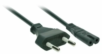 Basic černý 2pinový napájecí kabel pro nabíječky elektrokol