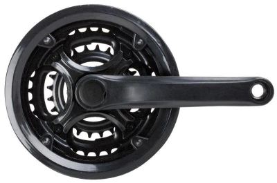 Basic Kľuky LASCO Mtb 42x34x24z/170mm s krytom čierne