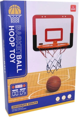 Basketbalová sada 40x26cm koš s míčem a pumpičkou trikolora v krabici Basketbalová sada 40x26cm koš s míčem a pumpičkou trikolora v krabici