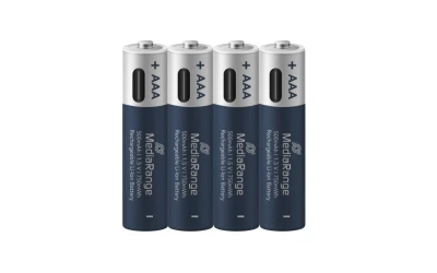 Baterie AAA MediaRange nabíjecí USB-C Li-Ion , 1,5V, 500 mAh, 4ks