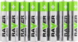 Baterie RAVER LR03/AAA Alkaline Ultra 1,5V set 8ks ve fólii