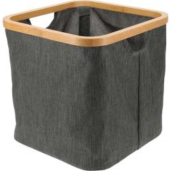 Bathroom Solutions Koš úložný na prádlo s bambusovým okrajem čtvercový 30 x 30 cm