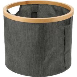 Bathroom Solutions Koš úložný na prádlo s bambusovým okrajem kulatý 30 x 25 cm