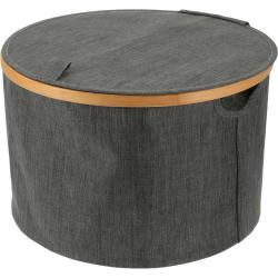 Bathroom Solutions Koš úložný na prádlo s bambusovým okrajem kulatý 38 x 24,5 cm