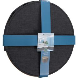 Bathroom Solutions Koš úložný na prádlo s bambusovým okrajem kulatý 38 x 24,5 cm