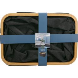 Bathroom Solutions Koš úložný na prádlo s bambusovým okrajem obdélníkový 45 x 25 cm