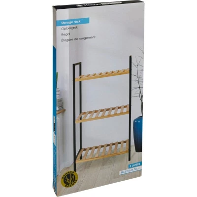 Bathroom Solutions Regál do koupelny bambus 3 police 38 x 32,5 x 70 cm
