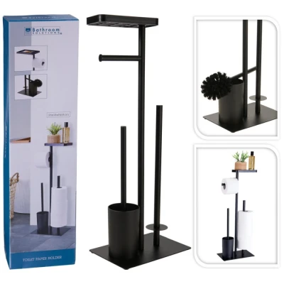 Bathroom Solutions WC sada kov/plast 26 × 18 × 68 cm černá