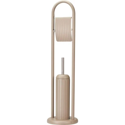 Bathroom Solutions WC sada ve stojanu 80 cm hnědá Bathroom Solutions WC sada ve stojanu 80 cm hnědá