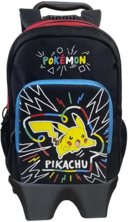 Batoh dětský školní velký Pokémon Pikachu černý na záda
