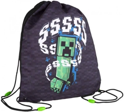 Batoh dětský stahovací 31x36cm sportovní vak na záda Minecraft Creeper