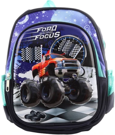 Batoh Monster Truck 25x30x9cm dětský klučičí kapsy na lahev