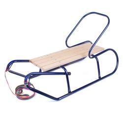 Bayo Detské kovové sánky s operadlom 87 cm modré