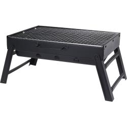 Bbq Gril na dřevěné uhlí skládací 43 x 29 x 23,5 cm černá