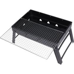 Bbq Gril na drevené uhlie skladací 43 x 29 x 23,5 cm čierna