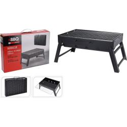 Bbq Gril na drevené uhlie skladací 43 x 29 x 23,5 cm čierna