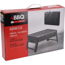 Bbq Gril na drevené uhlie skladací 43 x 29 x 23,5 cm čierna