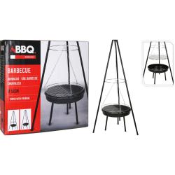 Bbq Gril na dřevěné uhlí závěsný na trojnožce pr. 48 cm Bbq Gril na dřevěné uhlí závěsný na trojnožce pr. 48 cm