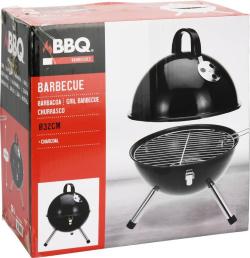 Bbq Přenosný gril na dřevěné uhlí smalt 30 cm