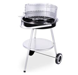 Bbq Zahradní gril na dřevěné uhlí chrom 47 x 75 cm Bbq Zahradní gril na dřevěné uhlí chrom 47 x 75 cm