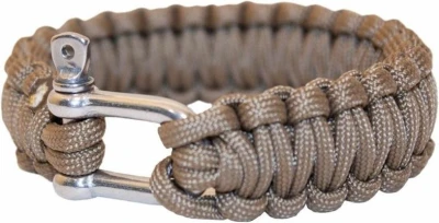 BCB Adventure náramek paracord kov béžový