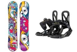 Beany Bark dětský snowboard + Beany Kido vázání Beany Bark dětský snowboard + Beany Kido vázání