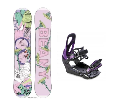 Beany LOVE dívčí snowboard + Raven S230 Black/violet vázání Beany LOVE dívčí snowboard + Raven S230 Black/violet vázání