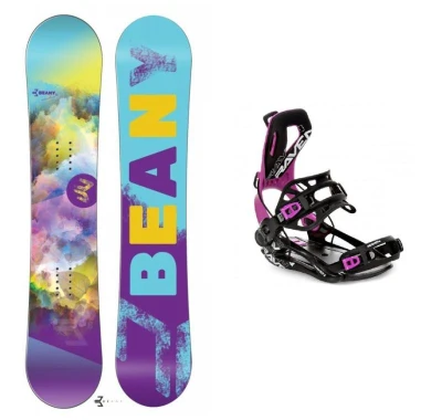Beany Meadow dívčí snowboard + Raven FT360 black/fuchsia vázání Beany Meadow dívčí snowboard + Raven FT360 black/fuchsia vázání