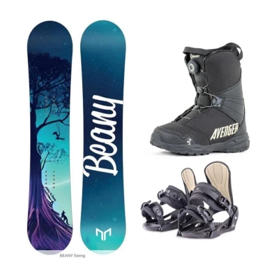 Beany Swing dětský/juniorský snowboard + Beany Junior vázání + Beany Avenger BS Beany Swing dětský/juniorský snowboard + Beany Junior vázání + Beany Avenger BS