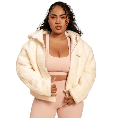 BeastPink Dámska bunda Hoodie Bliss Ivory