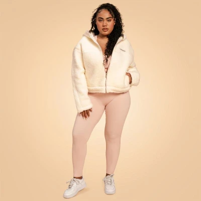 BeastPink Dámska bunda Hoodie Bliss Ivory