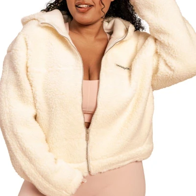 BeastPink Dámska bunda Hoodie Bliss Ivory