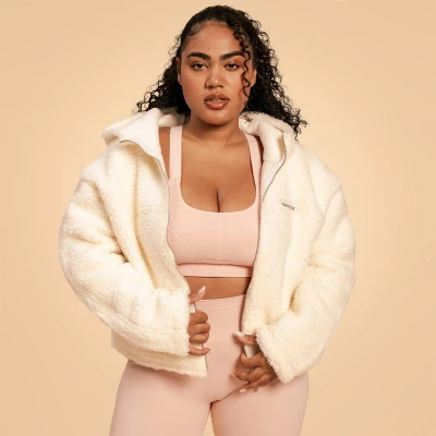 BeastPink Dámska bunda Hoodie Bliss Ivory