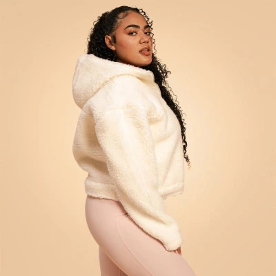 BeastPink Dámska bunda Hoodie Bliss Ivory
