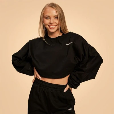 BeastPink Dámská mikina Cropped Bliss Black BeastPink Dámská mikina Cropped Bliss Black
