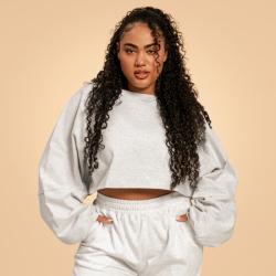 BeastPink Dámská mikina Cropped Bliss Grey