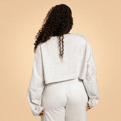 BeastPink Dámská mikina Cropped Bliss Grey